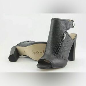 Splendid Leather Open Toe Ankle Booties